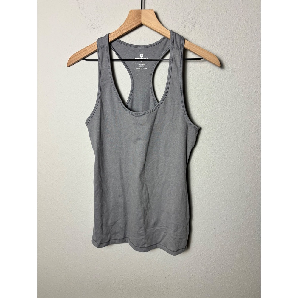 ☀️90 Degree by Reflex Womens Racerback Activewear Tank Top Grey Size L